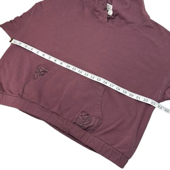 Vintage Havana Bandana Patchwork Raw Hem Hoodie - Picture 4 of 11